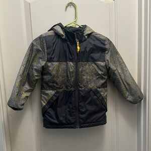 The North Face Kids Black and Yellow Puffer Jacket